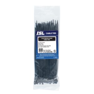 ISL 205x2.5mm Low Profile Cable Tie - UV Blk - 100pk