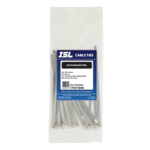ISL 150 x 4.6mm 316 Stainless Cable Tie - 20pk