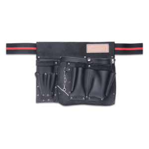 Taurus Tough Full Leather/Web Electrician Toolbelt Apron R/H Black
