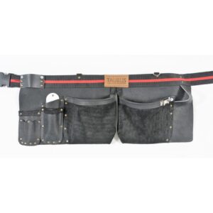 Taurus Tough Full Leather/Web Fencing Pro Split Leg Toolbelt Apron Black