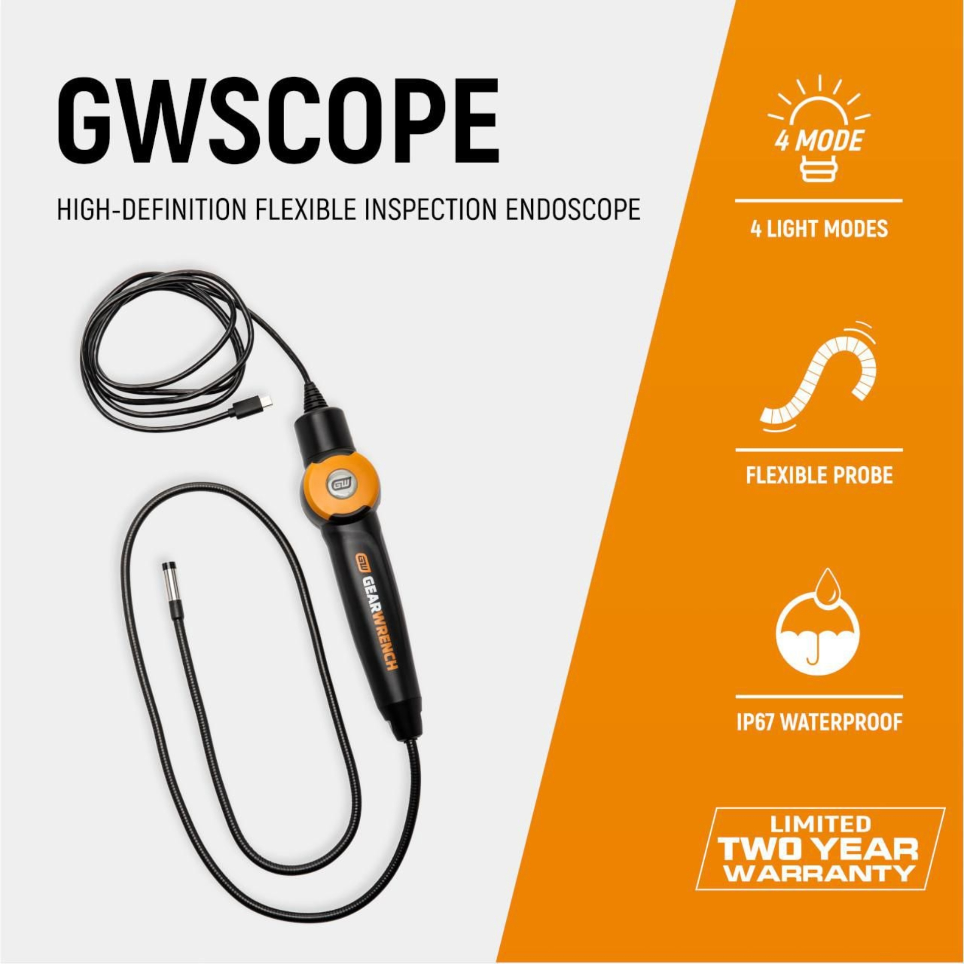 GEARWRENCH High-Definition Flexible Inspection Endoscope 3 GEARWRENCH High-Definition Flexible Inspection Endoscope - Image 3