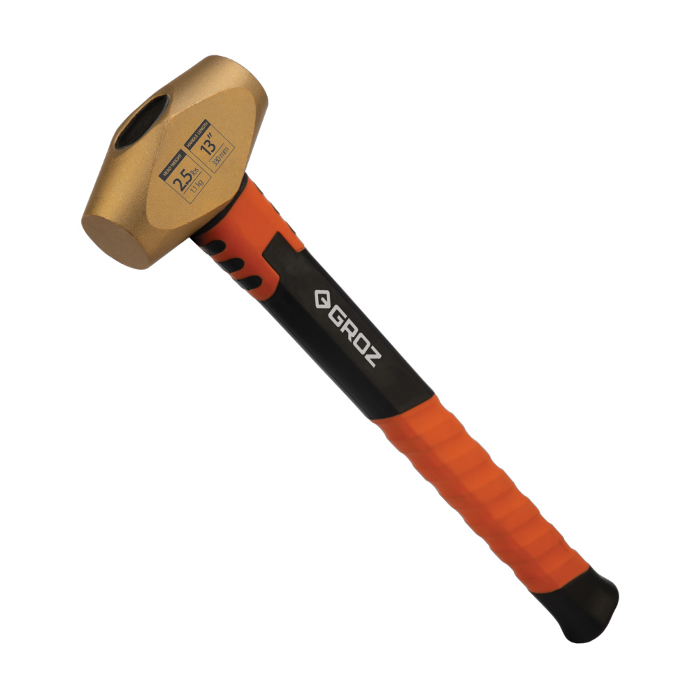 Groz Automotive Brass Hammer- Fully Forged Brass Head 0.68kg 1 Groz Automotive Brass Hammer- Fully Forged Brass Head 0.68kg