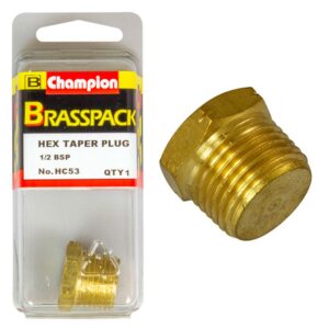 Champion Brass 1/2in BSP Hex Taper Plug