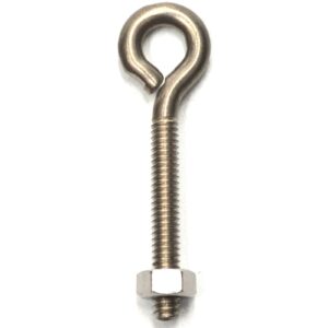 Hindley Eye Bolt & Nut - Stainless Steel #4S2SS 2 x 1/4 inch