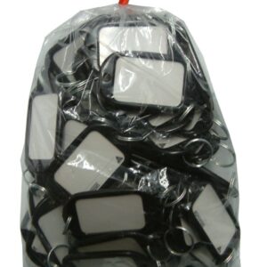 Kevron Key Tag "Jumbo" 50-pce Bag Black