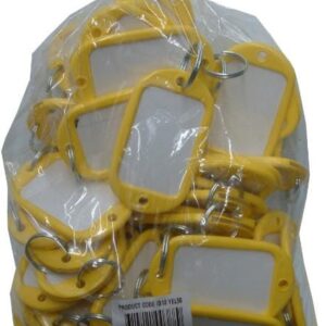 Kevron Key Tag "Jumbo" 50-pce Bag Yellow