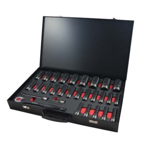 1/2” Dr 30pc 6pt Metric Deep Dual Impact Socket Sets