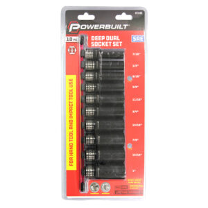 1/2” Dr 10pc Imperial Deep Dual Impact Socket Set