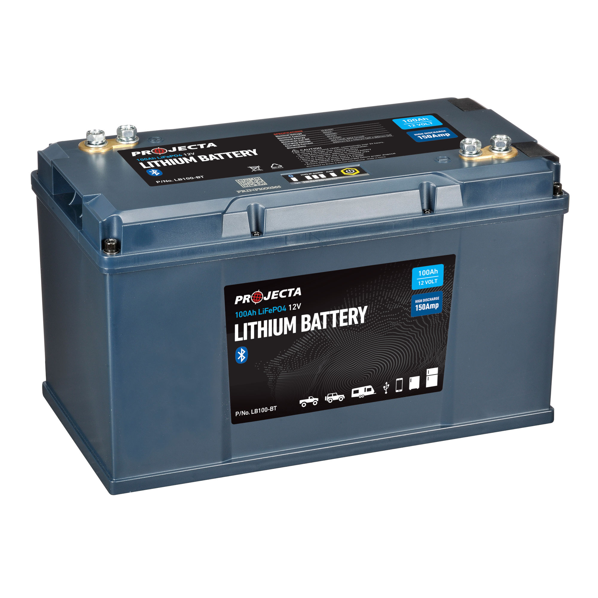 100AH 12V LITHIUM BATTERY BLUETOOTH 1 PROJECTA 100AH 12V LITHIUM BATTERY BLUETOOTH