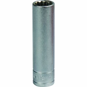 Teng 1/4in Deep Socket 12 Pt Metric 9 mm