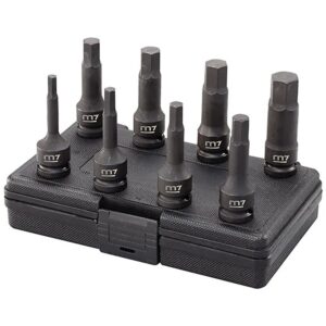 M7 8pc Impact In Hex Socket Set 1/2in Dr. 6-19mm