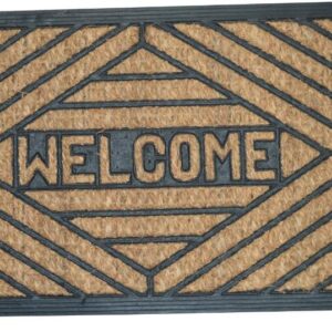 Xcel Door Mat - Rubber & Coir Welcome 600mm x 400mm