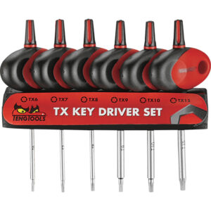 Teng 6pc MD Mini TX T-Handle S/Driver Set w/Holder