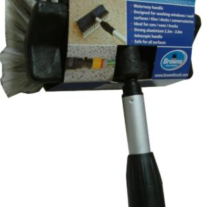 Browns Window & Wall Mop - Nylon Brush with Telescopic Handle 1.4m-3m