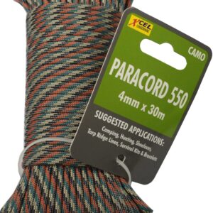 Xcel Paracord 550 - 4mm x 30m Hank Camo