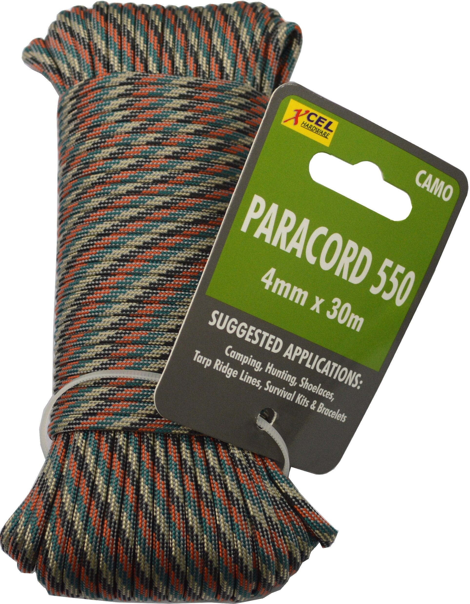 Xcel Paracord 550 - 4mm x 30m Hank Camo 1 Xcel Paracord 550 - 4mm x 30m Hank Camo