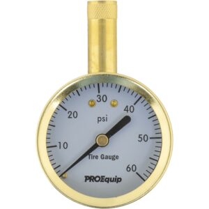 ProEquip Tyre Pressure Gauge 0-60 PSI - Straight Chuck
