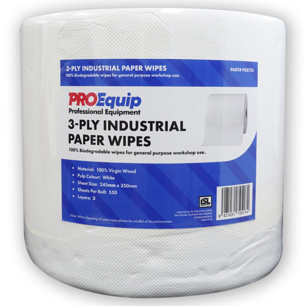 ProEquip 3-Ply Industrial Paper Wipes - 550 Sheets – WR Twigg Hawke's Bay