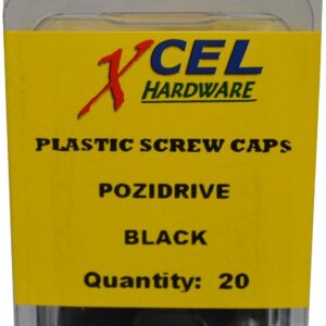 Prepax Plastic Screw Caps - Pozi 20-pce Black