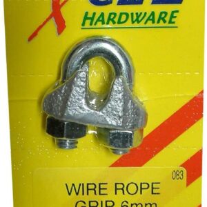 Xcel Wire Rope Grip Standard Galvanised 5mm Carded