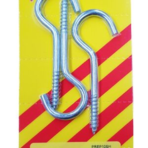 Xcel Screw Hooks ZP #10 3-pce 69mm x 3.9mm Carded