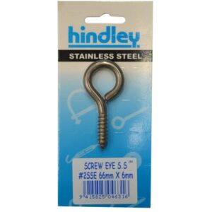Xcel Screw Eye Stainless Steel #2SSE 66mm x 6mm Carded