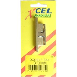 Xcel Double Ball Catch - Brass 60mm Carded