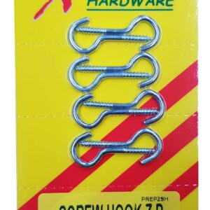 Xcel Screw Hooks ZP #2 8-pce 31mm x 2.1mm Carded