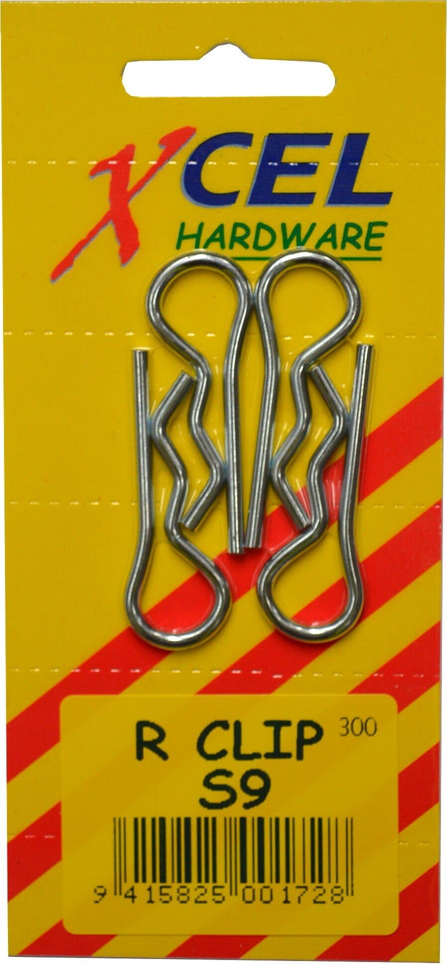 Xcel R-Clips #S9 4-pce 43mm x 2.5mm Carded 1 Xcel R-Clips #S9 4-pce 43mm x 2.5mm Carded