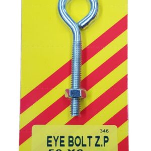 Xcel Eye Bolt & Nut ZP 50mm x 6mm Carded