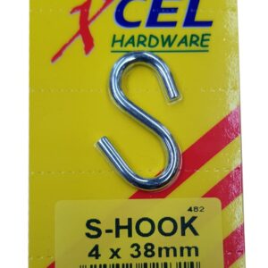 Xcel S-Hook ZP 4mm x 38mm Carded