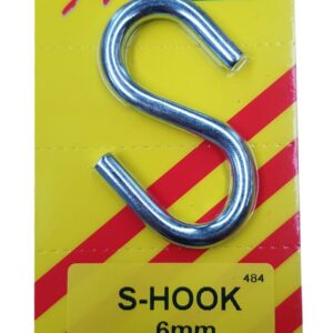 Xcel S-Hook ZP 6mm Carded