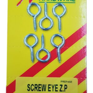 Xcel Screw Eyes ZP #4 6-pce 25mm x 2mm Carded