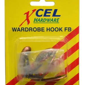 Xcel Wardrobe Hooks FB 2-pce Carded