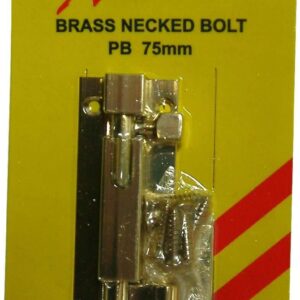 Xcel Necked Socket Bolt - Polished Brass 100mm Carded