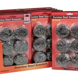 Redback Stainless Steel Scourers 6-pce