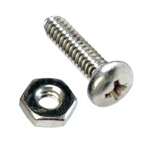 Champion 1/4in x 1in Round HD Screw/Nut - 100pk