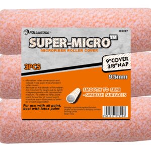 Rolling Dog Paint Roller Sleeves 230mm Microfibre 12mm Nap 3 pack