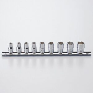 Koken RS2400A Socket Set On Rail 6pt 9pc 1/4" Dr 3/16-1/2"