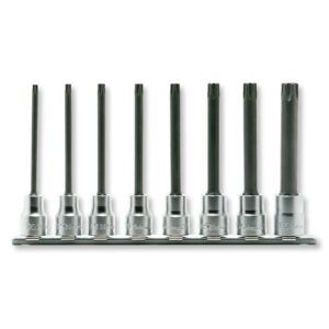 Koken RS3025-100 Torx Bit Socket Set On Rail 8pc 3/8"Dr T20-T55