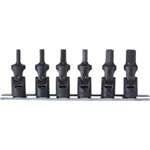 Koken RS3430M/6 Universal Socket Set On Rail 6pc 3/8"Dr 5-12mm
