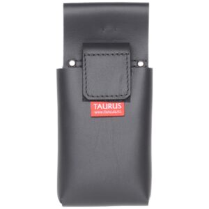 Taurus Tough Full Leather Phone Pouch Large Black