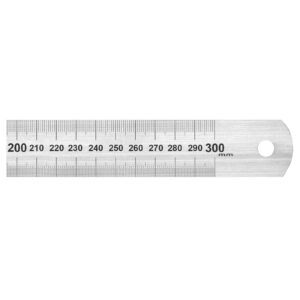 Worldwide 1850 Stainless Steel Rule 450mm Metric Only / Conversion Table