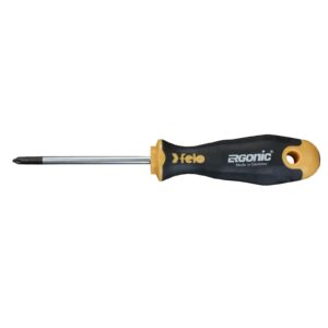 Felo 401 Ergonic Screwdriver Pozi #1 x 80mm Hardened Tip
