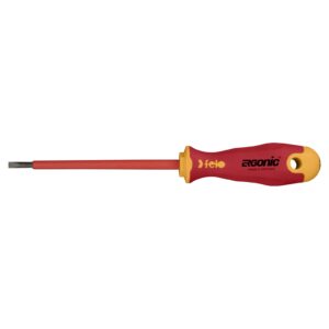 Felo 413 Ergonic Screwdriver Flat 4.5 x 1 x 125mm Insulated Hardened Tip