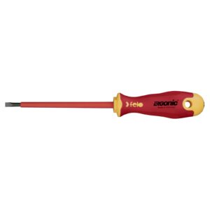 Felo 413 Ergonic Screwdriver Flat 5.5 x 1.0 x 125mm Insulated Hardened Tip