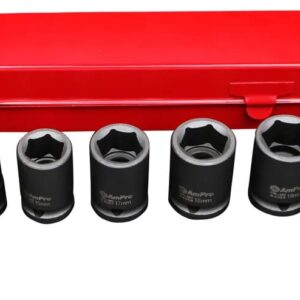 AmPro Air Impact Socket Set 1/2" Drive 10-22 mm 10-Piece