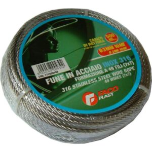 Faco Plast Wire Rope - Stainless Steel 10m 2mm
