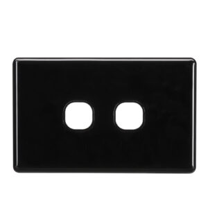 PROJECTA 2 GANG BLANK SWITCH BLACK PK10