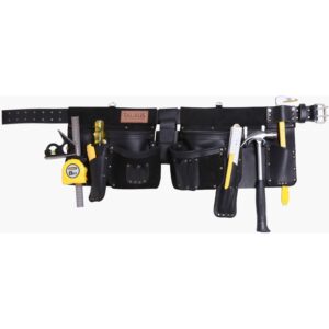 Taurus Tough Full Leather Super Yankee Toolbelt Apron L/H Black
